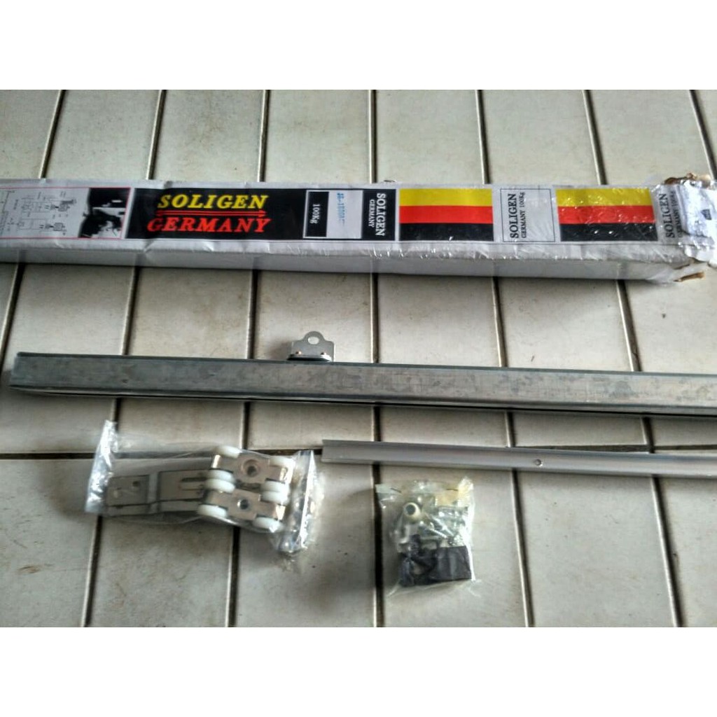 Rel Pintu Geser Gantung Sliding Aluminium Kayu J4 200cm