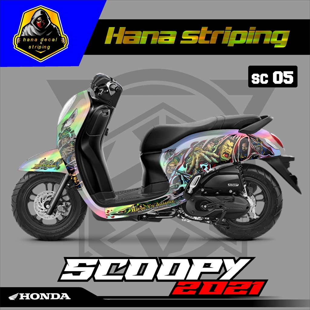 DECAL STIKER SCOOPY NEW HOLOGRAM FULL BODY kode 05