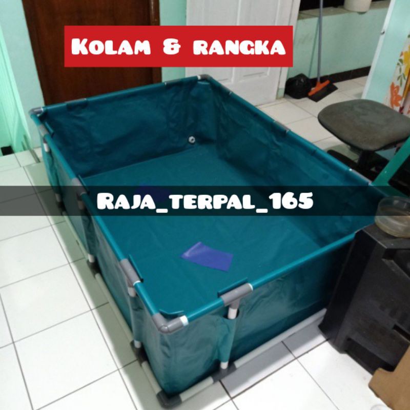 kolam terpal rangka pipa fullset 2x1x0,50 PVC ORCHID