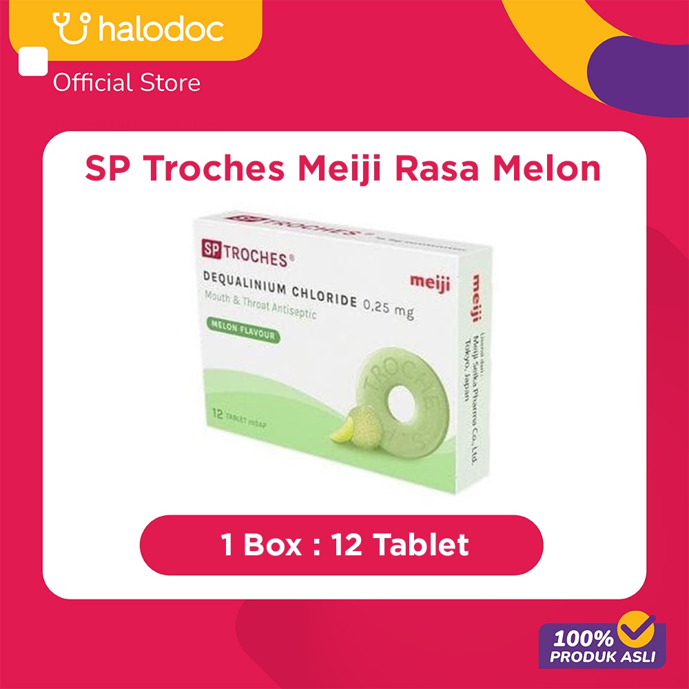 SP Troches Meiji Rasa Melon 12 Tablet