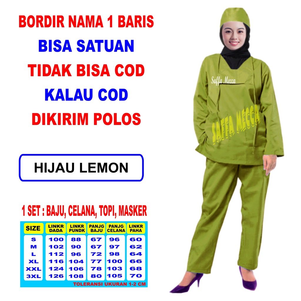 BAJU OKA BORDIR NAMA / BORDIR NAMA BAJU OKA / SERAGAM OKA  BORDIR NAMA  / BAJU JAGA / BAJU PERAWAT LENGAN PANJANG TANPA COD