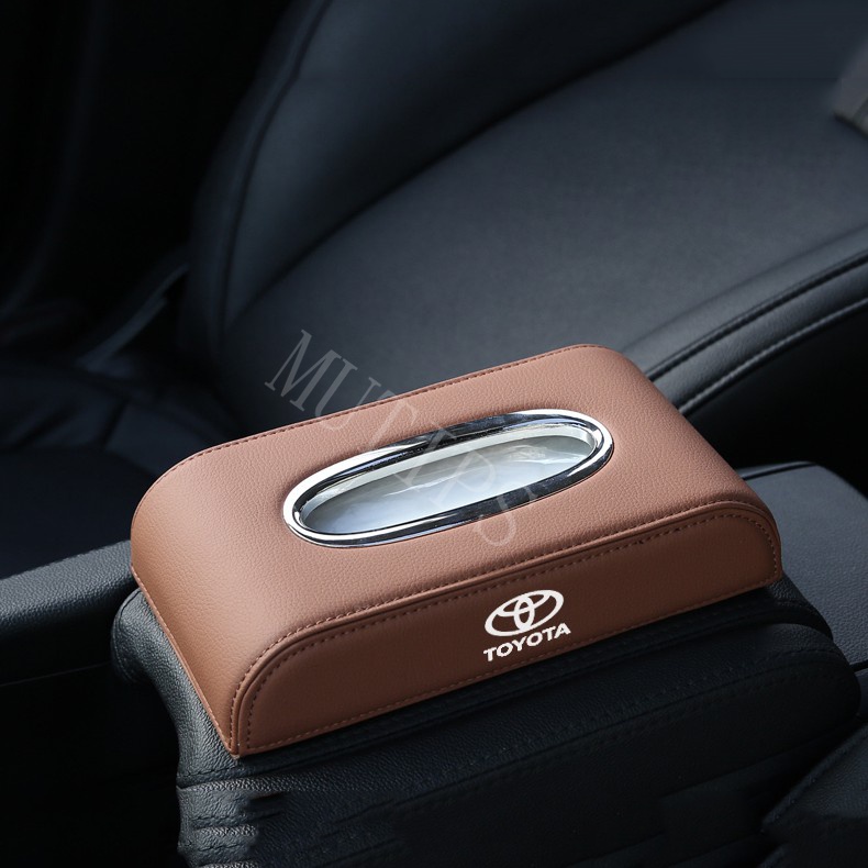 Kotak Tisu Bahan Kulit Kualitas Tinggi Untuk Mobil Toyota Razie Yaris Wish Innova Calya Corolla Cross Avanza Rush Kijiang