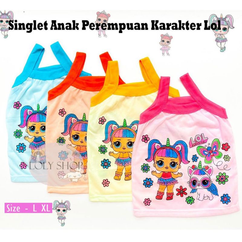 kaos singlet anak karakter/kaos singlet karakter