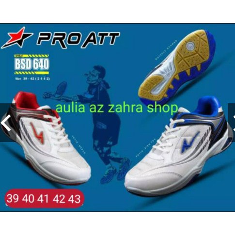 Sepatu Badminton Volly - Pro Att BSD 640 - PUTIH BIRU - PUTIH MERAH - 100% ORIGINAL