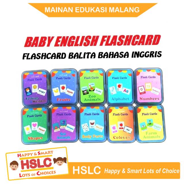 Baby English Flashcard Bayi Bahasa Inggris Flash Card Shopee Indonesia