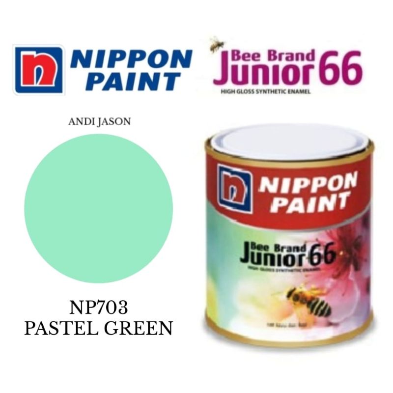 CAT BEE BRAND JUNIOR 66.  0.94 LITER NO NP703 PASTEL GREEN CAT MINYAK KAYU DAN BESI