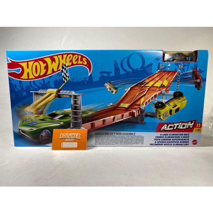 Hot Wheels 4-Lane Elimination Race Track Set Original Mattel Hotwheels