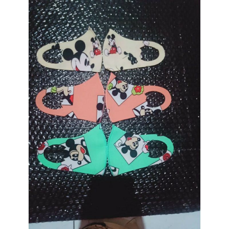 READY Masker Scuba Karakter Anak Micky Mouse Lucu warna