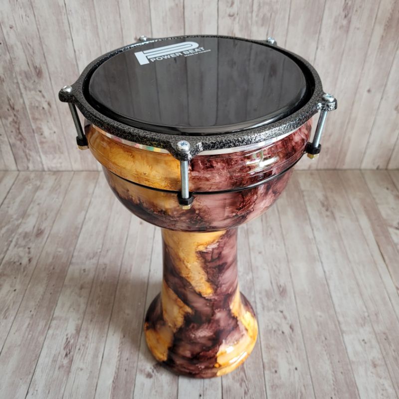 Dumbuk Pinggang Calti Darbuka Hadroh Dewasa Mika Power Beat 8 inch Motif Marmer Kualitas Terjamin