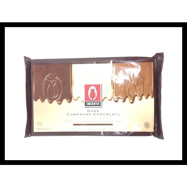 

TERBARUU!! Dark Chocolate Compound Tulip 1kg / Cokelat Batang Tulip Dark 1kg COD