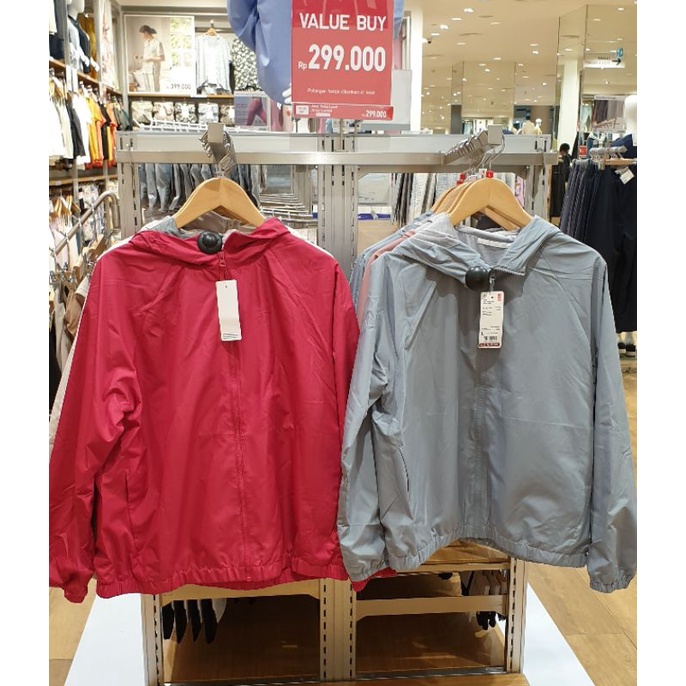 SALE UNIQLO JAKET PARKA LINED JERSEY LEMBUT
