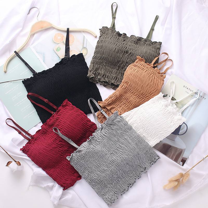 ASK.ID - Tank Top Crop Top Bra Korean Style Bahan Katun Import Tali BRA50