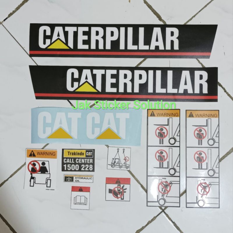 Stiker Forklift Cat Sticker Alat Berat