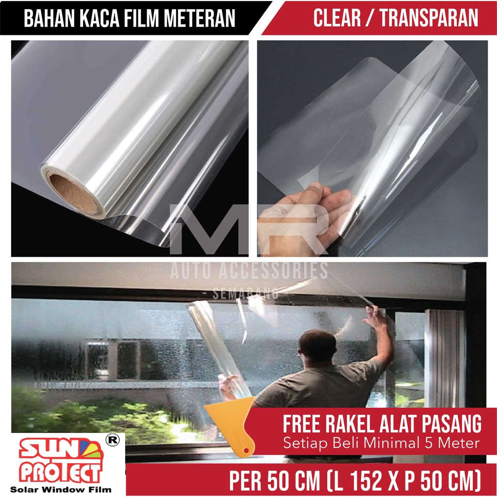 Kaca Film Clear / Transparan / Bening Anti Gores SUN PROTECT