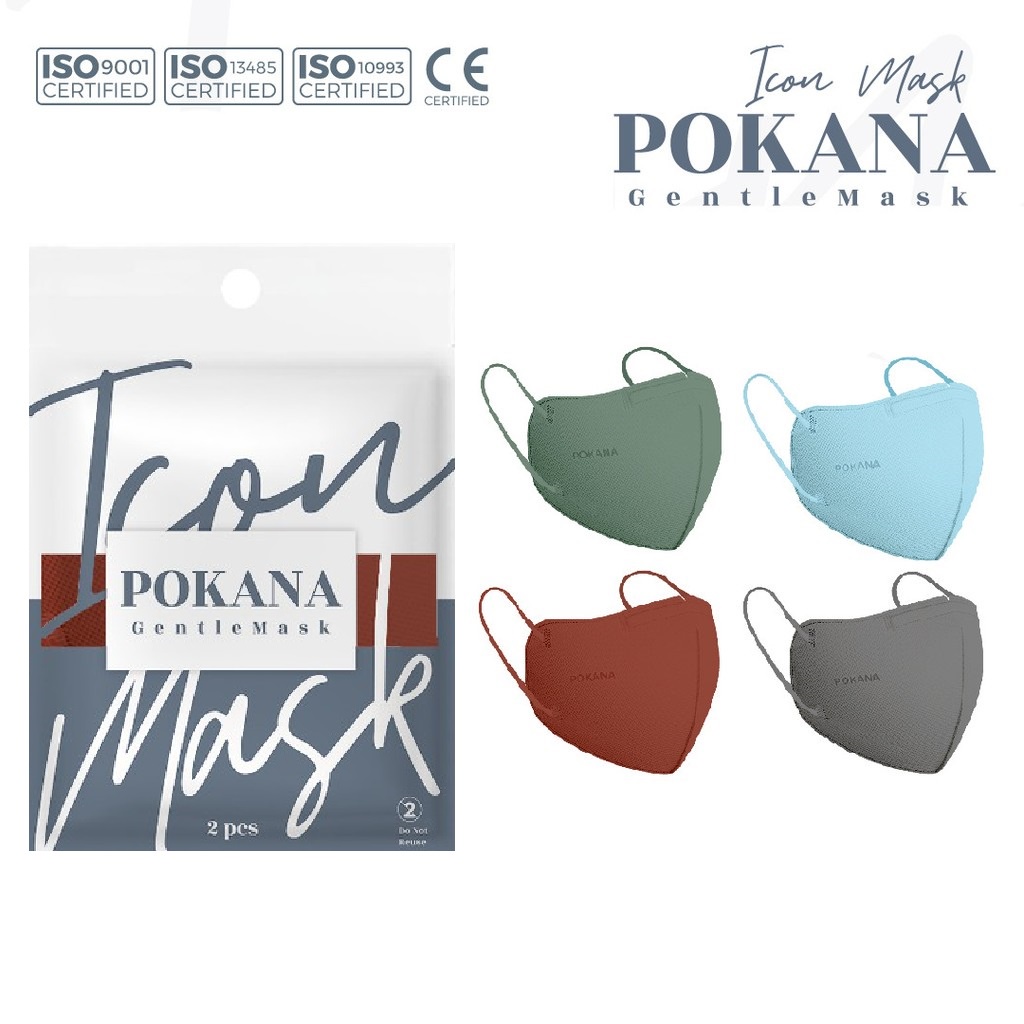 Pokana Icon Gentle &amp; Ladies Mask /  4ply Medical Mask Sachet (isi 2)