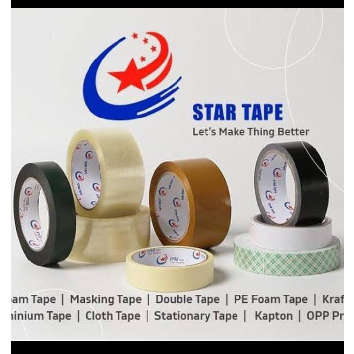 Lakban OPP Premier / Star Tape 48mm 90 yard Isolasi Besar Selotip Murah