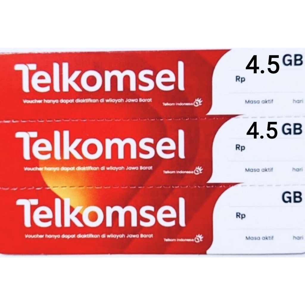 VOUCHER TELKOMSEL 4.5GB 5HARI Jateng