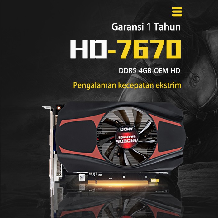 Vga Card Amd Ati Radeon Hd7670 4gb 128 Bit Ddr5 Oem Hd 7670 Shopee Indonesia