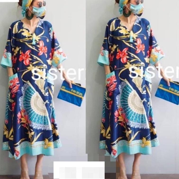 TUNIK SISTERZZ TUNIK  ZARA DRESS VINTAGE MOTIF ABSTRAK DRESS BANGKOK PREMIUM "MW.10Jn22ᴷ"