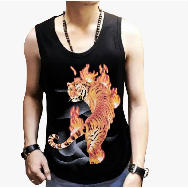 Kaos Singlet Distro Macan || Kaos Cowok || Kaos Pria || Singlet Cowok || Singlet Pria || Distr