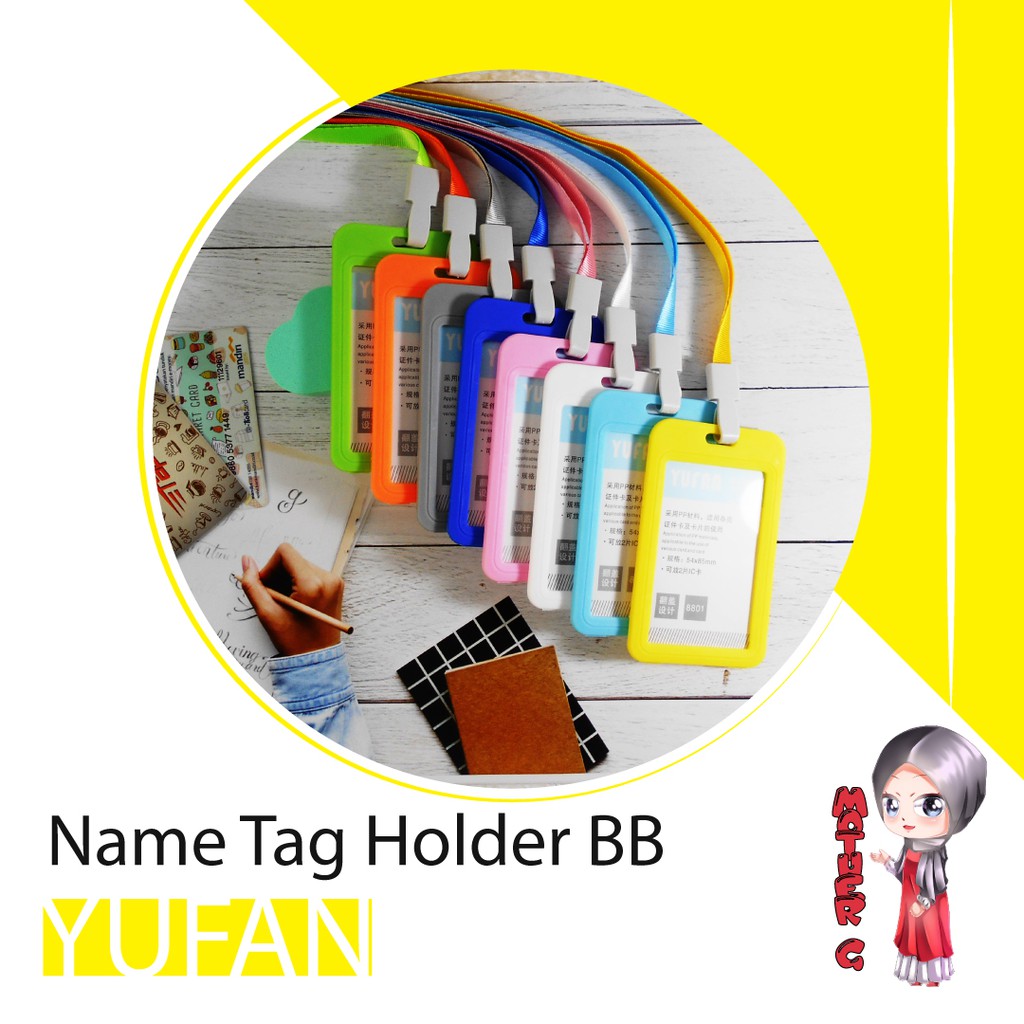 

Name Tag Holder Bolak Balik YUFAN | Id Card Holder | Card Holder Bening YUFAN - MOTHER G