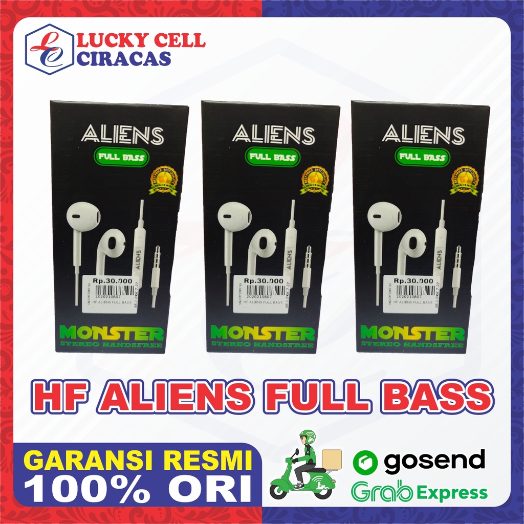 Hf Handsfree Headset Aliens Full Bass
