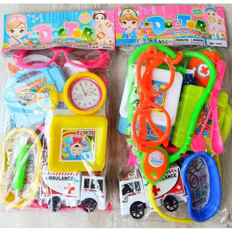 GA 11001 Mainan anak dokter mobil ambulance dokteran doctor mainan edukasi anak