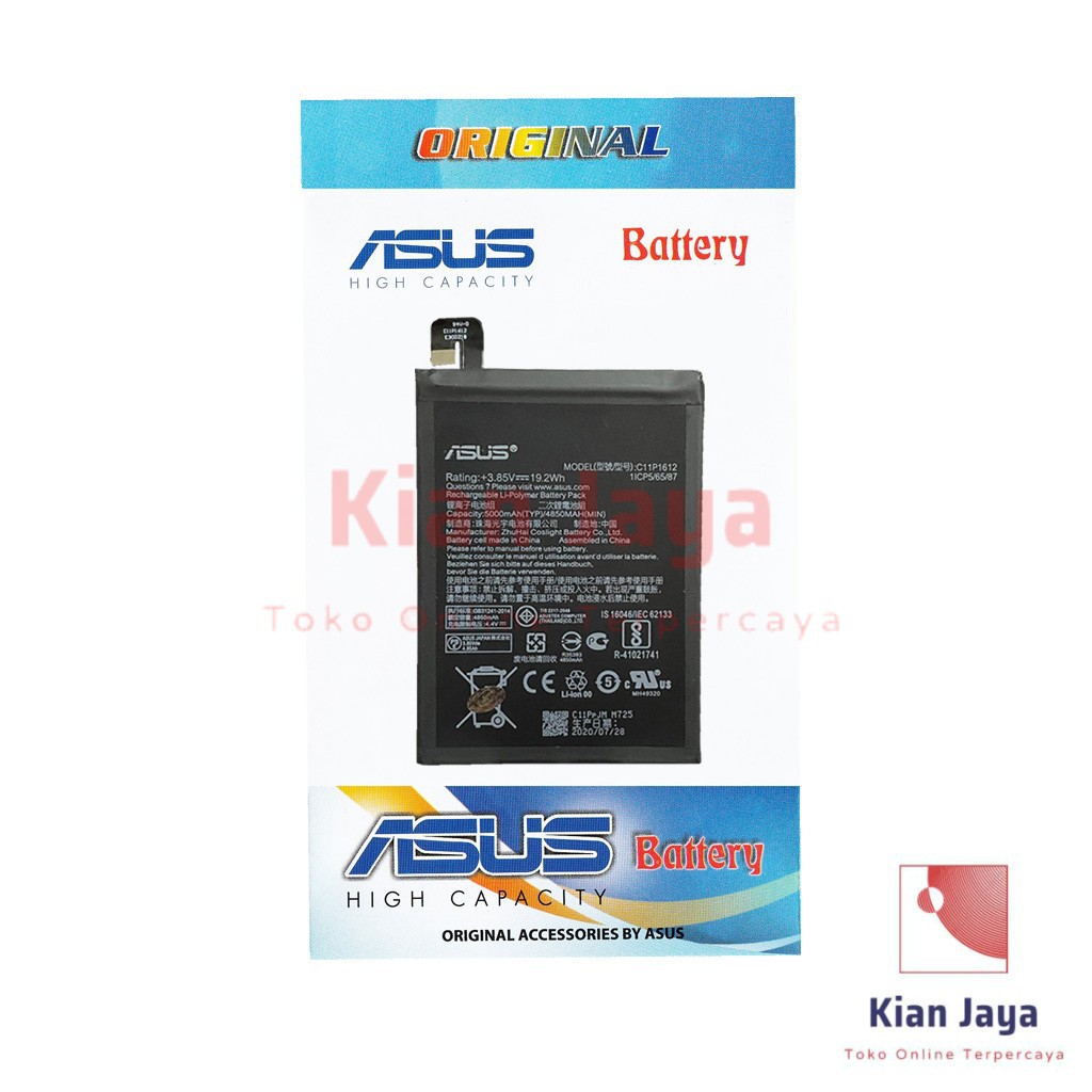 Baterai Original Asus Zenfone 4 Max Pro / ZC554KL Batre Batrai Battery Hp C11P1612 100% Ori