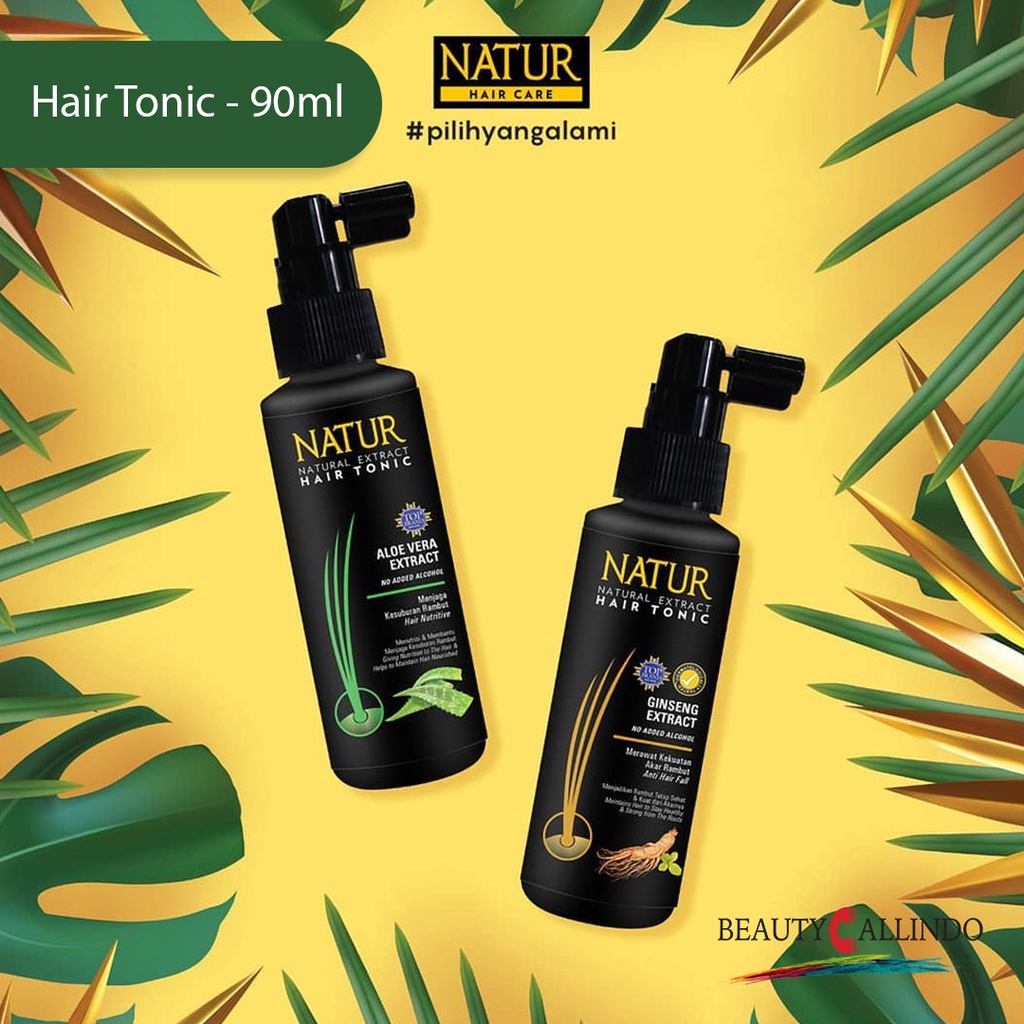 NATUR Natural  Hair Tonic Gingseng Extract / Aloe Vera Extract 50 ml - 90ml