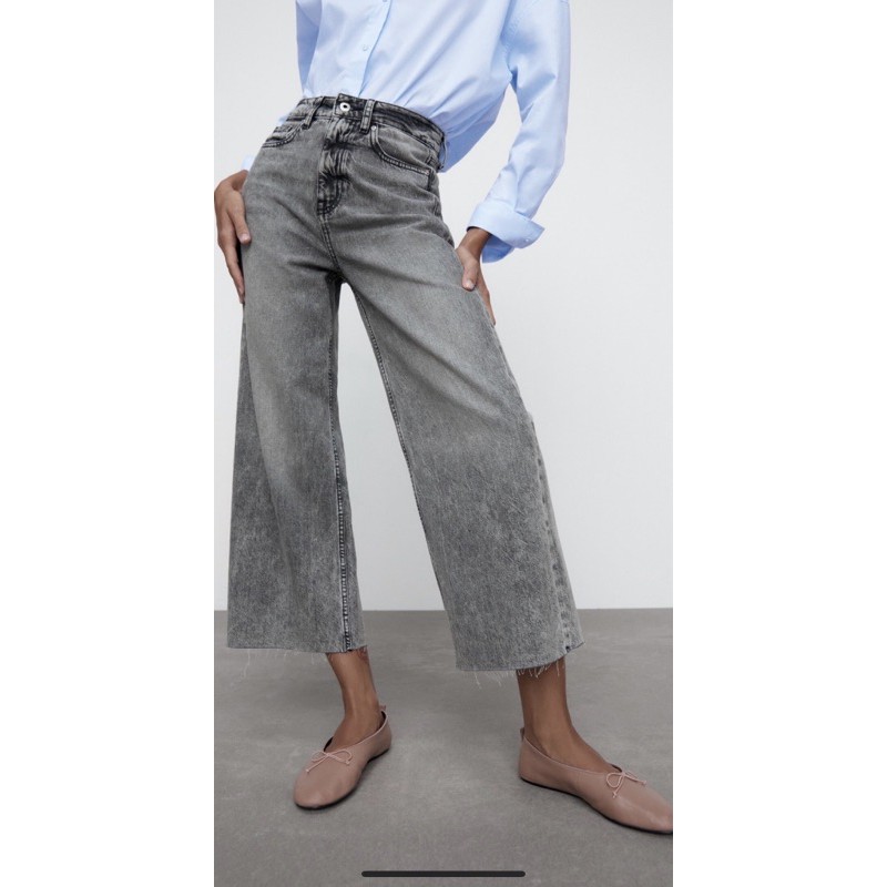 Zara cullote jeans abu 38