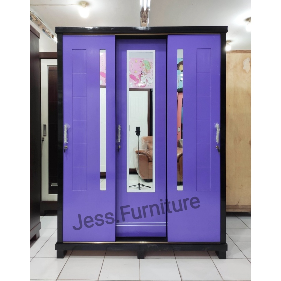Lemari baju 3 pintu , Lemari pakaian 3 pintu sliding , Lemari pakaian baju 3pintu , Lemari baju mini