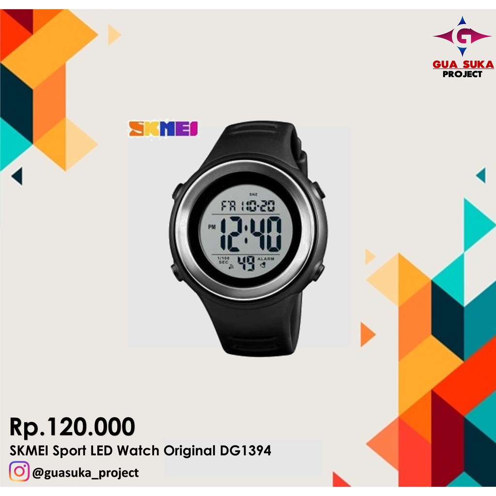 JAM TANGAN PRIA KEREN DAN MURAH (ORI) SKMEI LED WATCH 1394