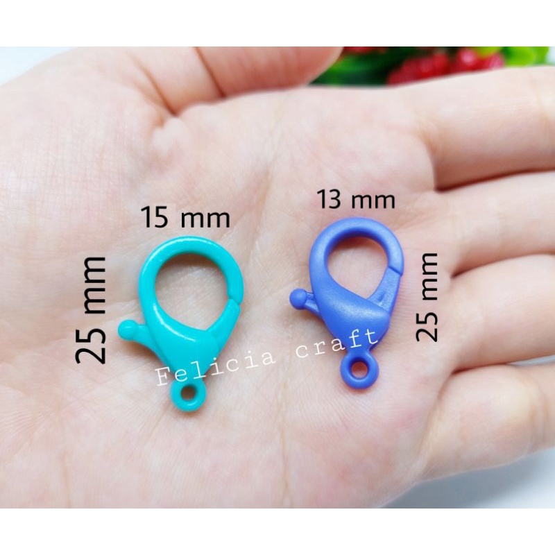 [harga 1pcs] NEW MODEL lobster Clasps Kait Kokot Plastik 25 x 13mm