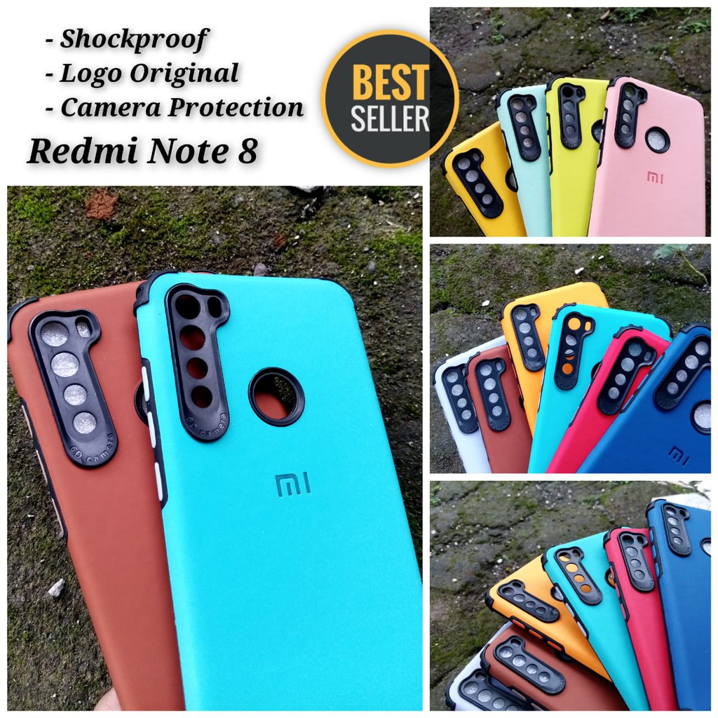 Liquid Case Redmi Note 8 Candy Macaron Shockproof with Camera Protection Premium Quality