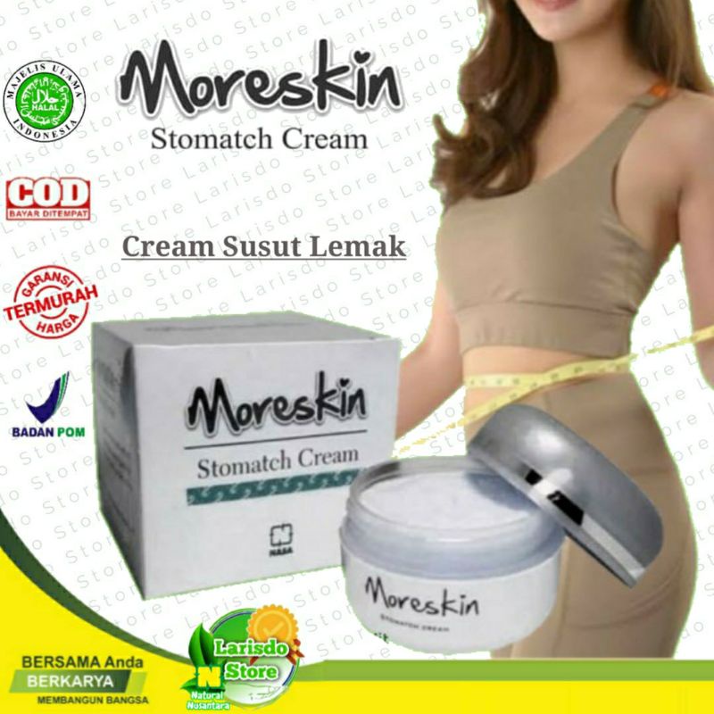 MORESKIN STOMACH CREAM SUSUT LEMAK PERUT SP CREAM NASA AMAN BPOM