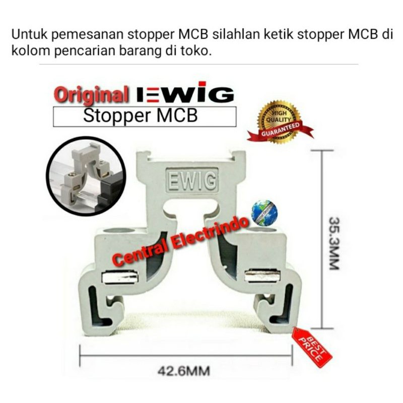 COS Change Over Switch Ohm Saklar EWIG Din Rail 2Phase 63A Model MCB.