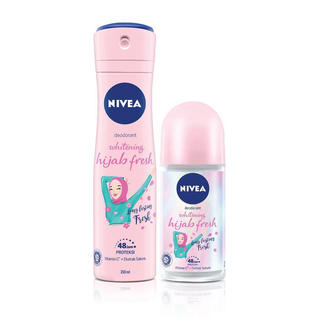 Nivea Whitening Hijab Fresh Deodorant Spray & Roll On
