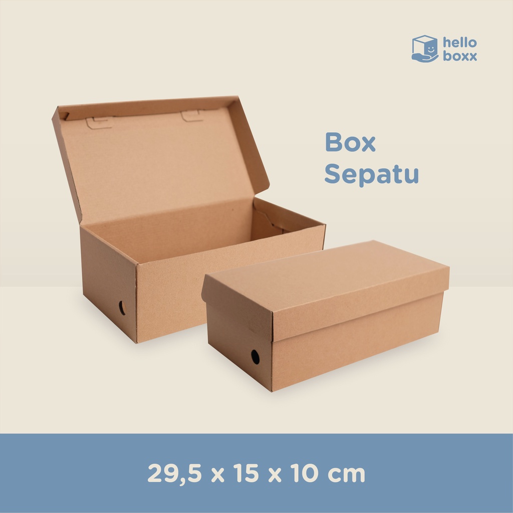 

[READY] Box sepatu size 29.5 x 15 x 10 cm bahan daur ulang murah by helloboxx