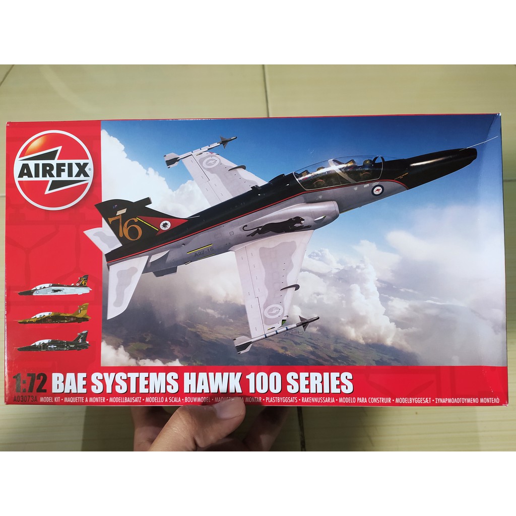 Model Kit Airfix Pesawat Jet Tempur BAE Hawk 100 109 Series TNI AU Indonesia Skala 72