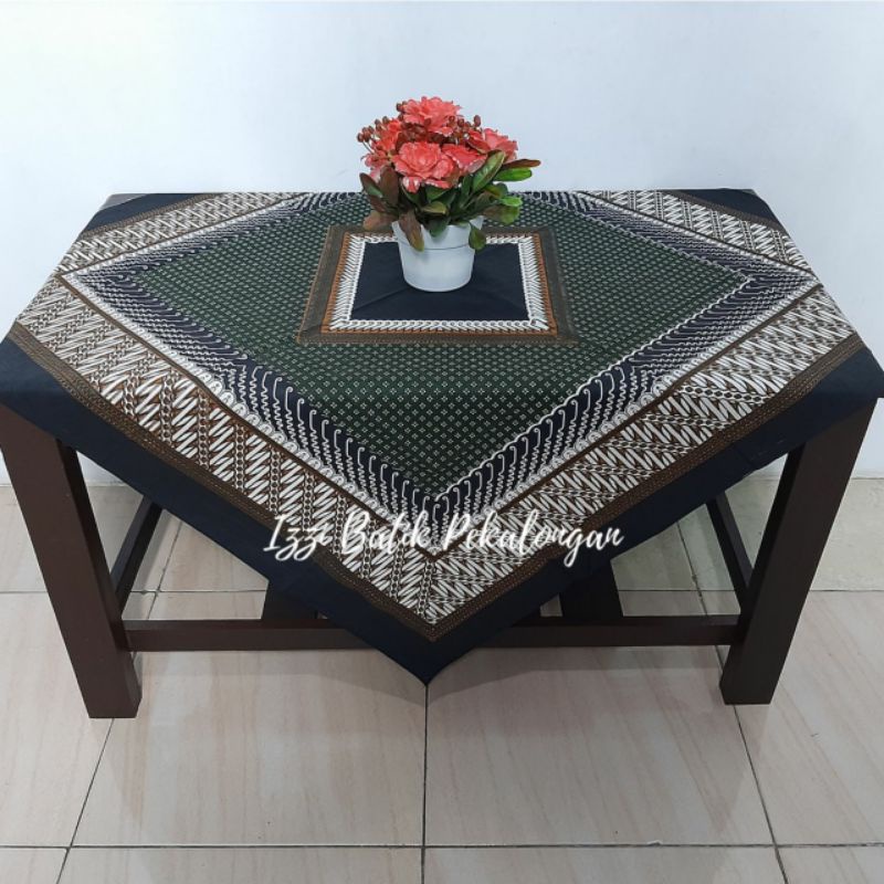 TAPLAK MEJA TAMU_TAPLAK MEJA BATIK PEKALONGAN_TAPLAK PERSEGI_ MOTIF SENO