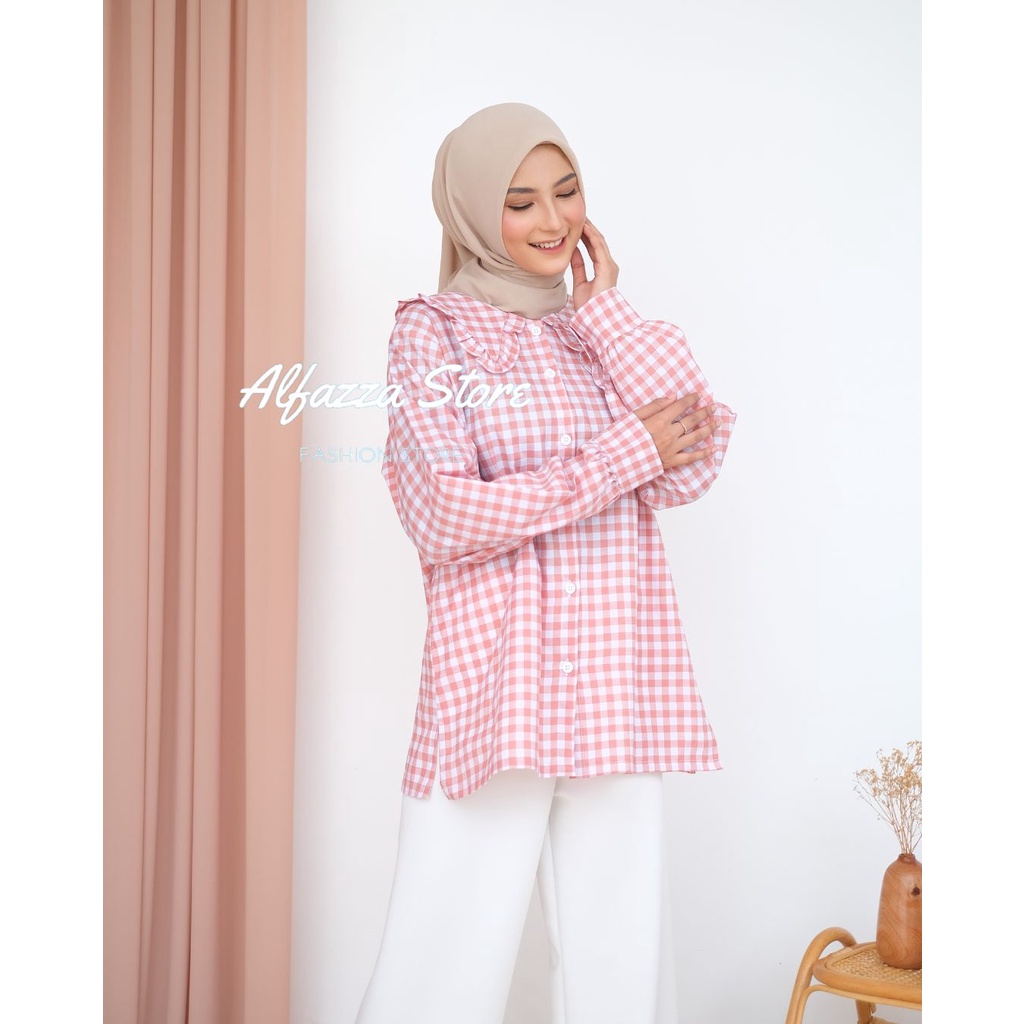 ALFAZZA STORE - SITA TOP / KEMEJA ATASAN BLOUSE WANITA - BIGSIZE FIT TO XL - KATUN PREMIUM - TERMURAH - BIGSIZE