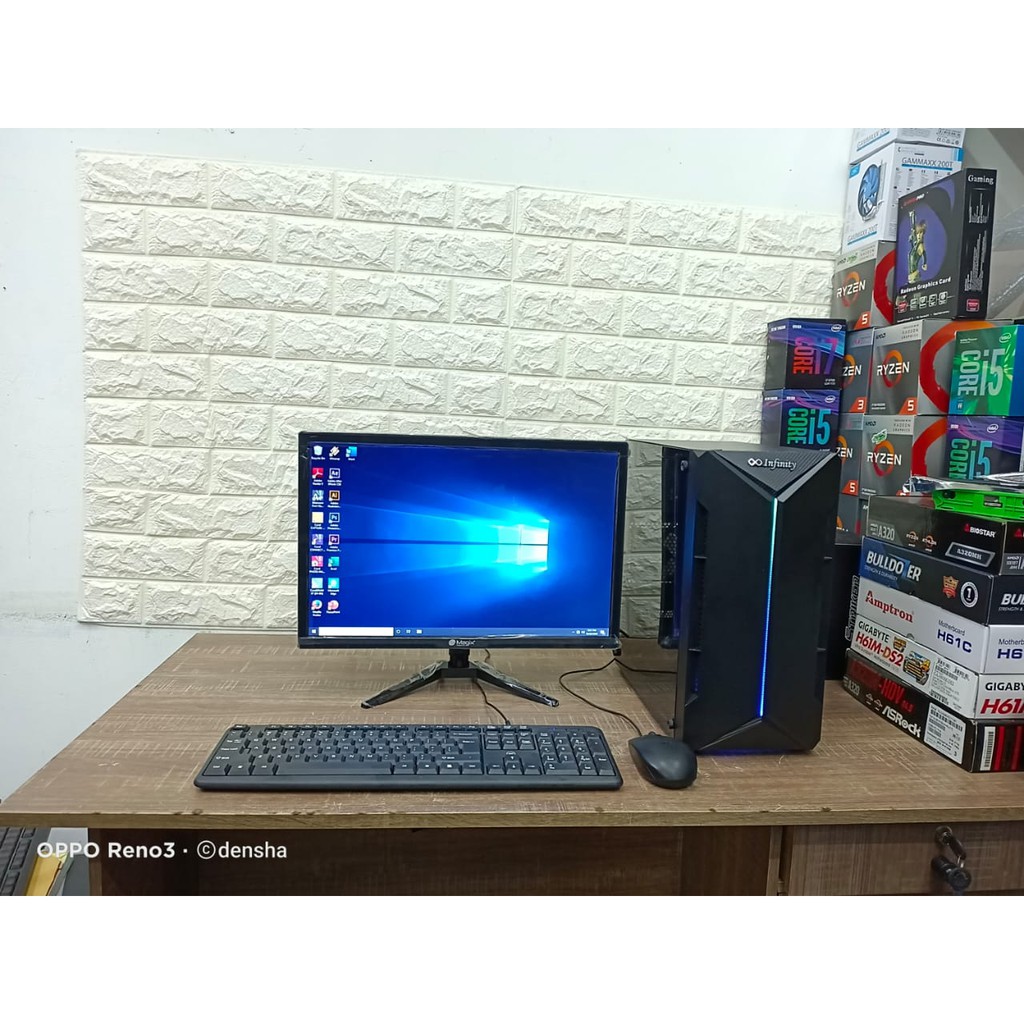 1set pc Core i7  Ram 16gb vga 2gb hdd 500gb + monitor Led 19 inc + mouse keyboard tinggal pakai