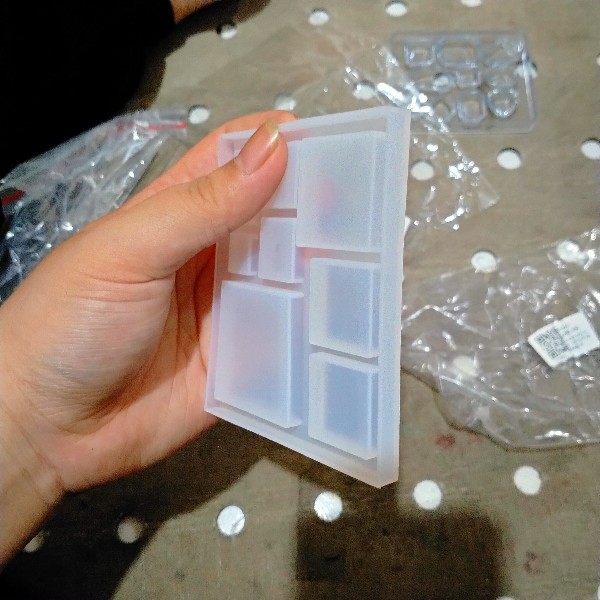 Inf Inf ✿ Cetakan Perhiasan Diy Bentuk Persegi Bahan Silikon Resin Untuk Membuat Perhiasan Uv Resin