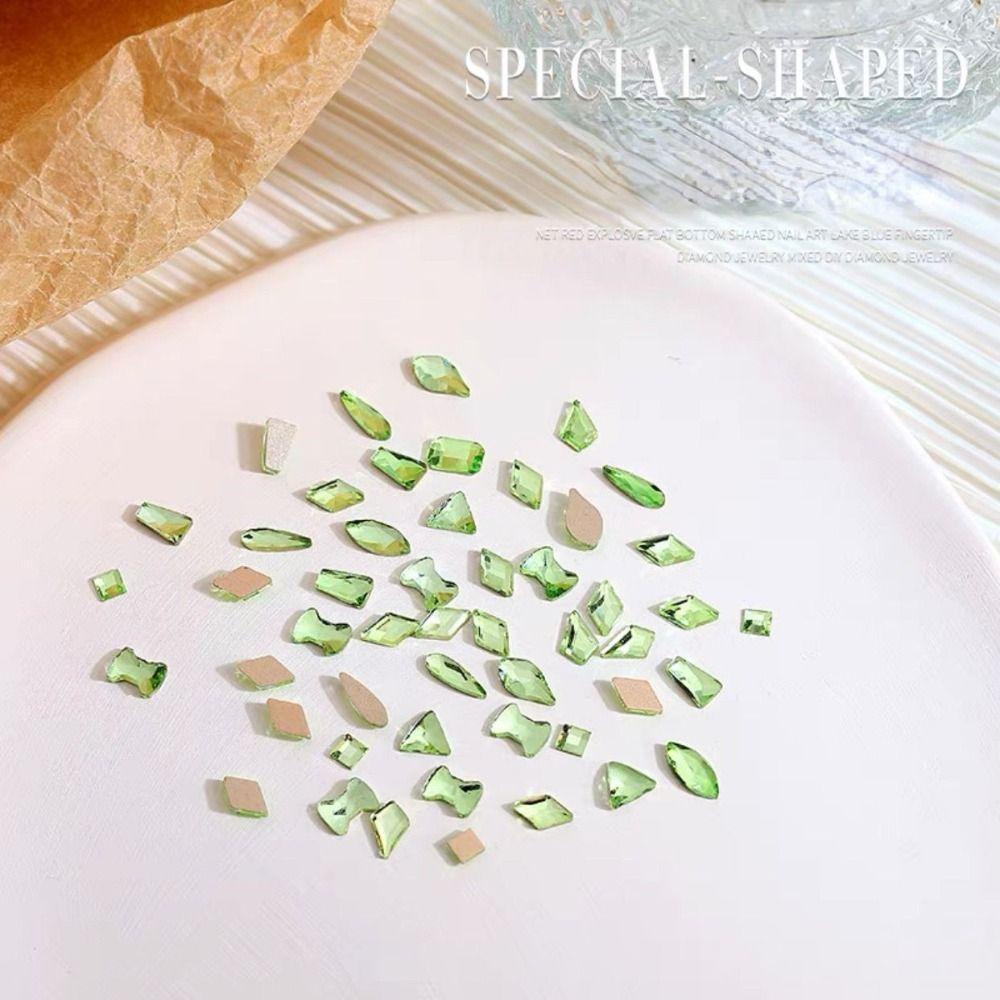 Mxbeauty 50pcs / Set Batu Kristal Berlian Imitasi Gaya Korea Untuk Dekorasi Nail Art