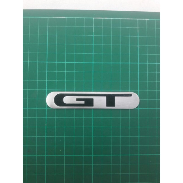 emblem GT untuk starlet bahan alumunium tebal 2mm