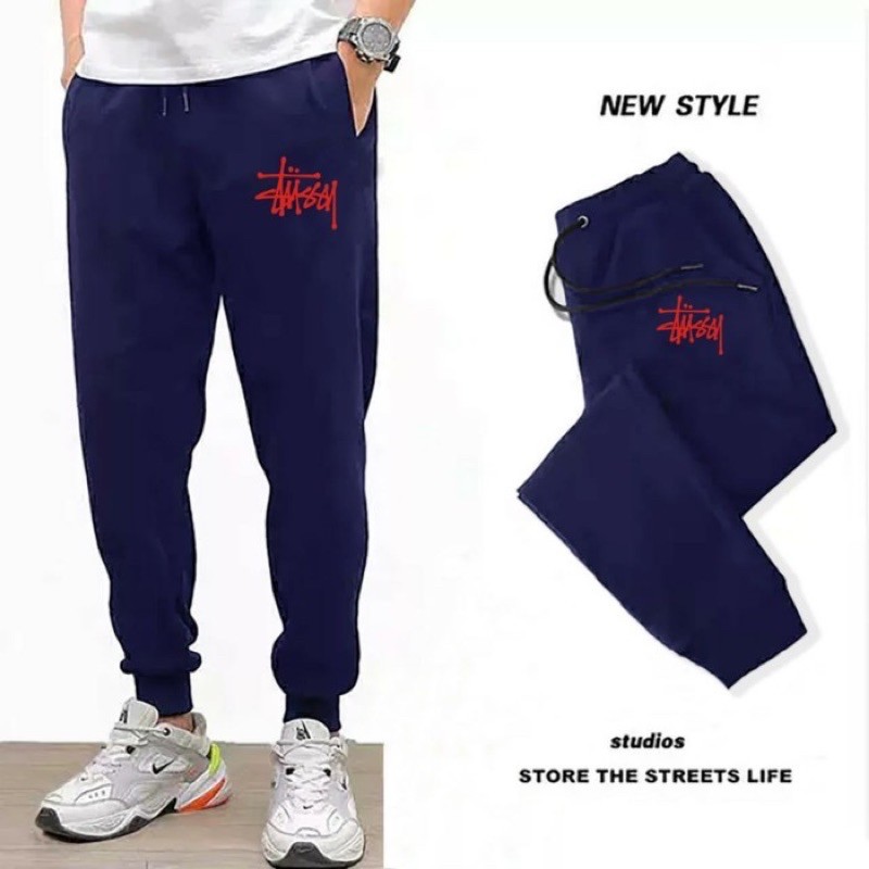 CELANA JOGGER PRIA JOGER PANTS PANJANG COWOK MOTIF STU FASHION SPORT