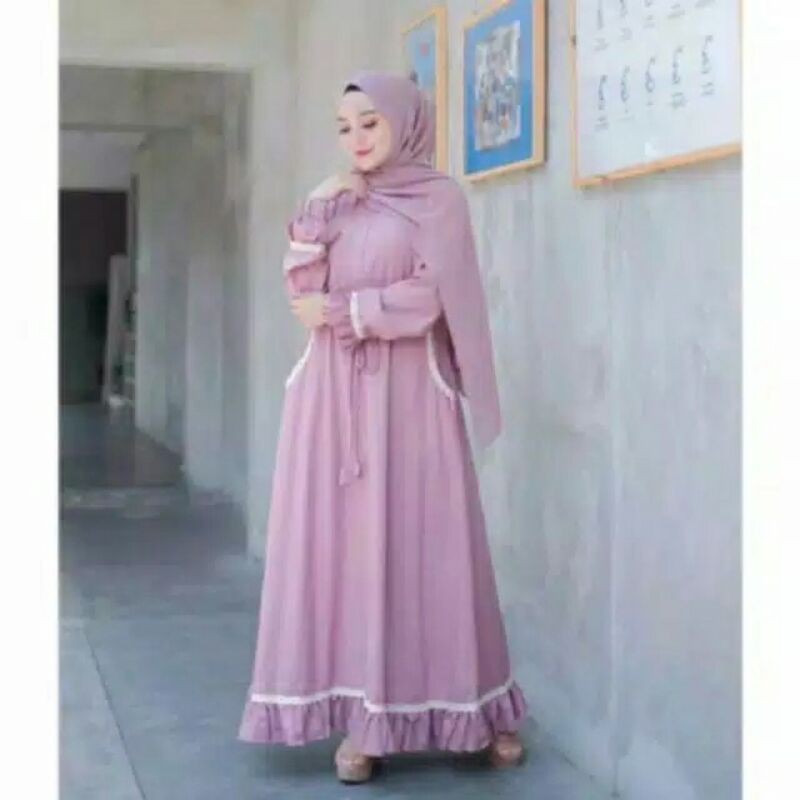 Nirmala Dress Maxy/Gamis Nirmala Mosscrepe