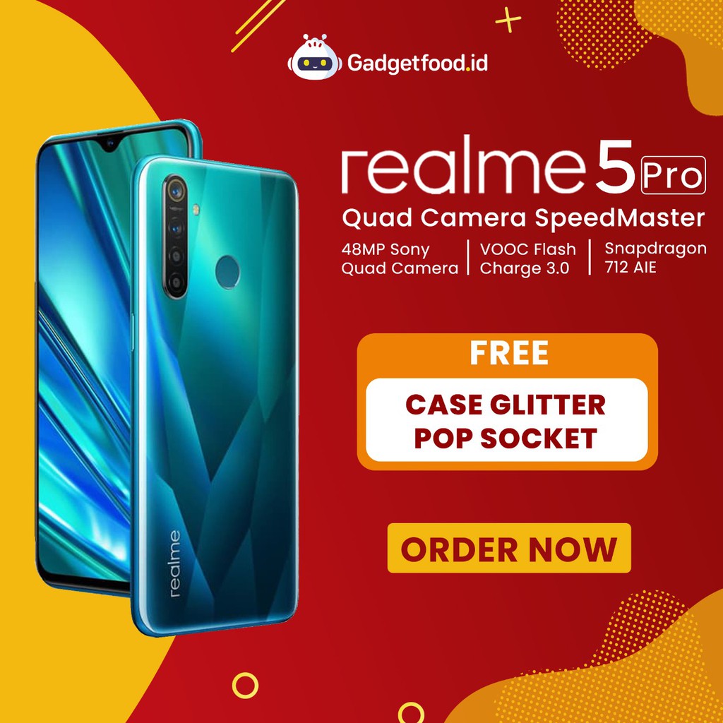 HP REALME 5 PRO RAM 4/128 GB ORIGINAL GARANSI RESMI SMARTPHONE TERBARU HANDPHONE COD