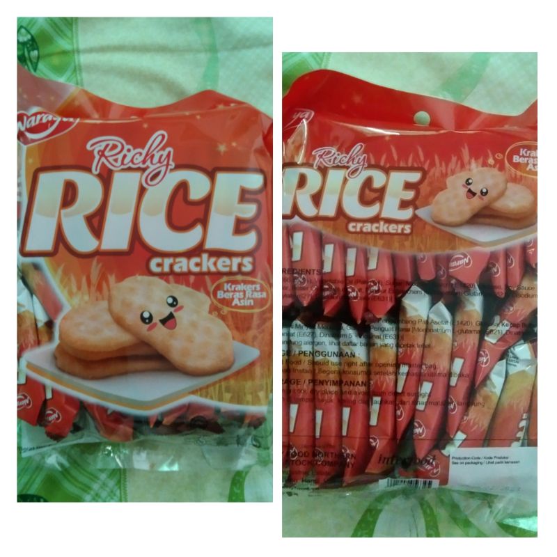 

Naraya Ricky Rice Crackers Biskuit Krakers Beras rasa Asin 120gr