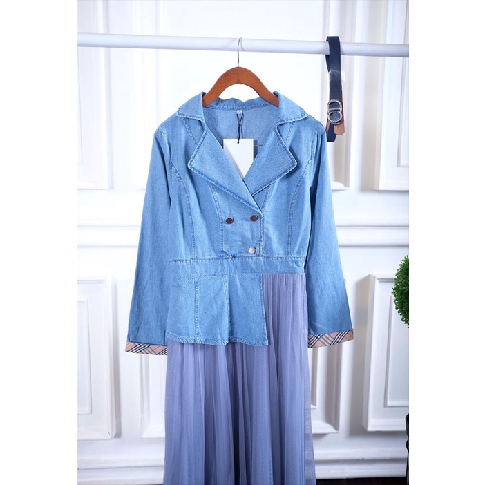 DRESS DENIM KOREA STYLE  PREMIUM BANGKOK BKK, DENIM TUTU DRESS